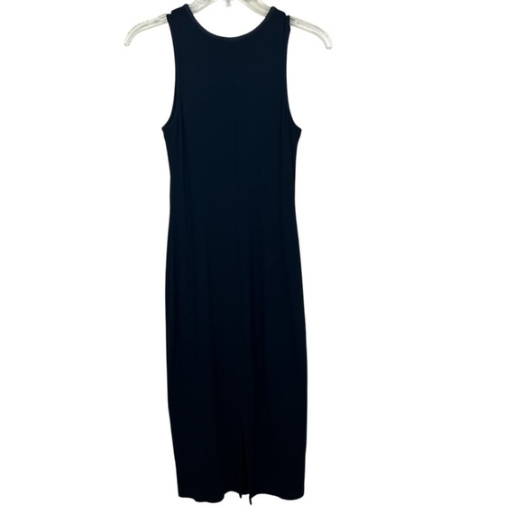 Marine Layer Lexi Ribbed Midi Dress Black S - Picture 3 of 8